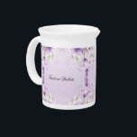 Watercolor Purple Floral Pitcher<br><div class="desc">Beautiful Watercolor Purple Floral Pitcher</div>