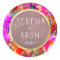 Watercolor purple floral wedding sticker