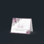 Watercolor Purple Flowers 90th Birthday Thank You<br><div class="desc">Watercolor Purple Flowers 90th Birthday Thank You Card.  Most lettering is editable - click the "Customize Further" button to edit. Matching items are available.</div>