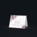 Watercolor Purple Flowers 90th Birthday Thank You Card<br><div class="desc">Watercolor Purple Flowers 90th Birthday Thank You Card.  Most lettering is editable - click the "Customize Further" button to edit. Matching items are available.</div>