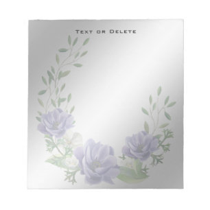 Watercolor Purple Flowers Notepad
