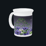 Watercolor Purple Flowers Porcelain Pitcher<br><div class="desc">Beautiful Watercolor Purple Flowers Porcelain Pitcher</div>