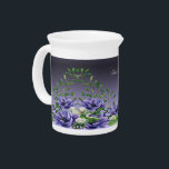 Watercolor Purple Flowers Porcelain Pitcher<br><div class="desc">Beautiful Watercolor Purple Flowers Porcelain Pitcher</div>