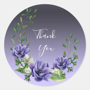 Watercolor Purple Flowers Sticker