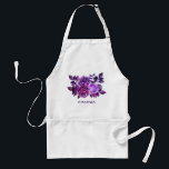 Watercolor purple garden flowers. Violet floral Adult Apron<br><div class="desc">Watercolor purple floral apron.</div>