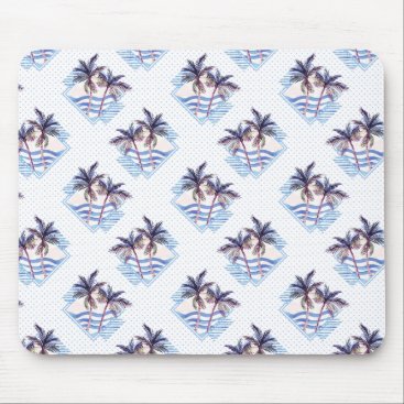 Watercolor Purple Geometric Palm Tree Pattern Mouse Pad Watercolor Purple Geometric Palm Tree Pattern Mouse Pad