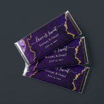 Watercolor Purple Gold Marble Geode Love Is Sweet Hershey Bar Favors<br><div class="desc">Elegant Watercolor Purple and Gold Marble Agate Geode Hershey Chocolate Candy Bar Wedding Favors. Modern Calligraphy Script Love Is Sweet with Bride & Groom Names and Date.</div>