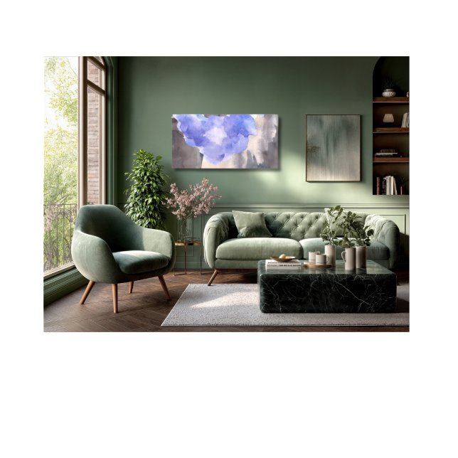 Watercolor Purple Gray Stretched Canvas Print (Creator Uploaded)