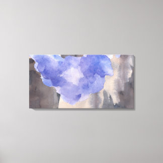 Watercolor Purple Gray Stretched Canvas Print