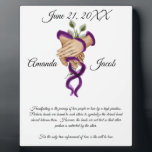 Watercolor Purple Handfasting Art Wedding Keepsake Plaque<br><div class="desc">Whether you are having a Handfasting at your wedding, and want a beautiful explanatory sign for your friends and family who may not be familiar with the practice, or if you’re attending a wedding and looking for a beautiful, one of a kind gift for the newlyweds. This artwork features a...</div>