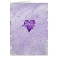 Watercolor Purple Heart Card