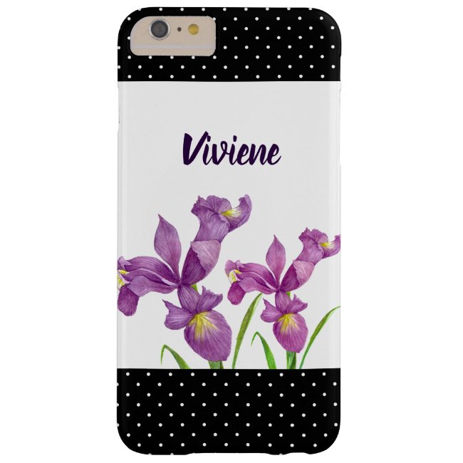 Watercolor Purple Iris Botanical Floral Art iPhone Case