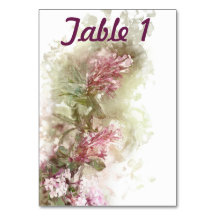 Watercolor Purple Jasmine Wedding Reception Table