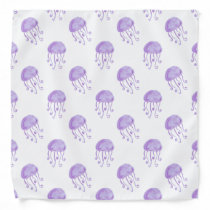 watercolor purple jellyfish bandana