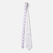 watercolor purple jellyfish beach design neck tie (Back)