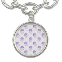 watercolor purple jellyfish bracelet