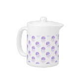 watercolor purple jellyfish teapot (Left)