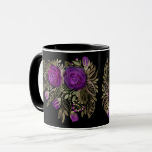Watercolor Purple roses Mug
