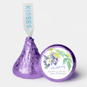 Watercolor purple vine flower wedding  hershey®'s kisses®