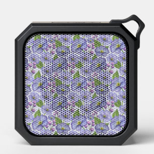 Watercolor Purple Violets & Floral Pattern Bluetooth Speaker