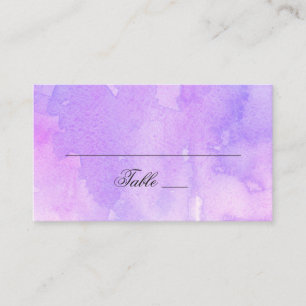Watercolor purple wedding. Romantic lavender Place Card