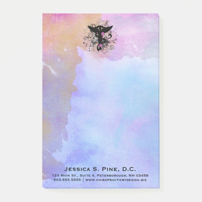 Watercolor {purples} Chiropractic Post-it® Notes (Front)