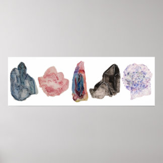 Watercolor Quartz Poster