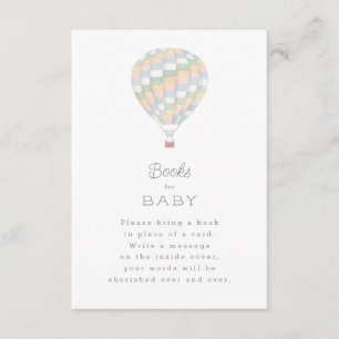 watercolor quilt hot air balloon Baby Shower Enclosure Card