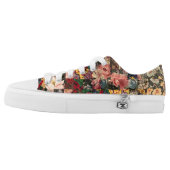 watercolor quilt tennis shoes (Left Shoe Outside)