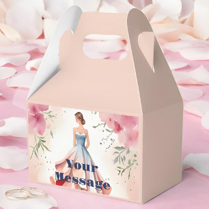 Watercolor Quinceanera Celebration Favor Boxes