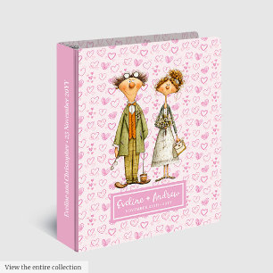 Watercolor Quirky Wedding Binder Memory Photo