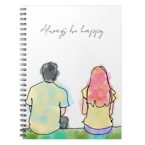 watercolor quote Spiral Photo Notebook