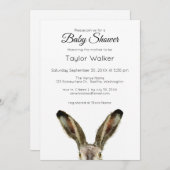 Watercolor Rabbit Baby Shower  Invitation (Front/Back)