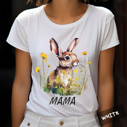 Watercolor Rabbit Dandelion Personalized T-shirt