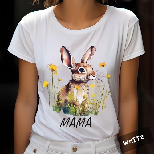 Watercolor Rabbit Dandelion Personalized T_shirt