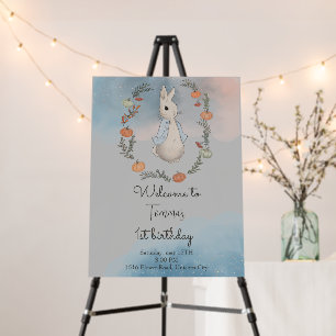 Watercolor Rabbit Peter Birthday Foam Board