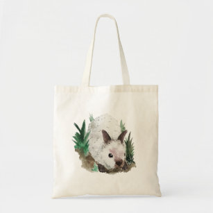 Watercolor Rabbit Woodland Cute Bunny Tote Bag