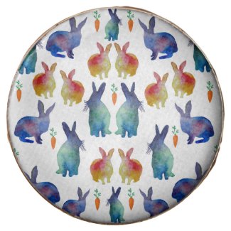 Watercolor rabbits Easter