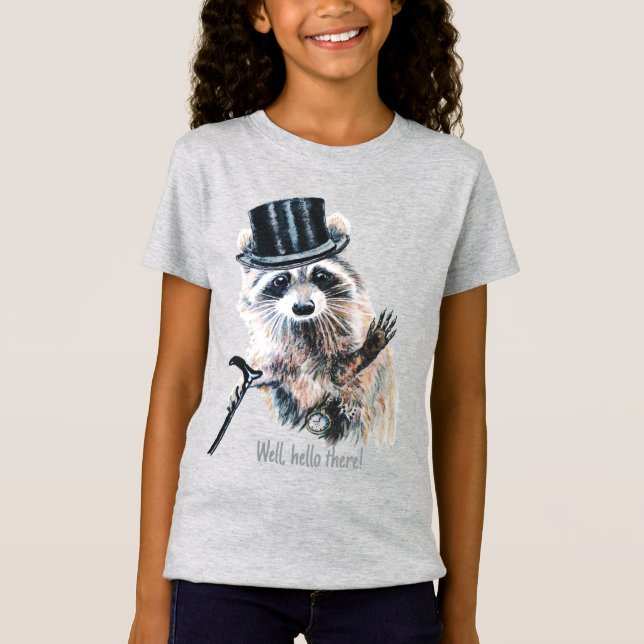 Watercolor Raccoon with Top Hat – Dapper Gentleman (Front)