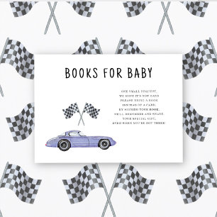 Watercolor RACE CAR - books for baby Enclosure Card