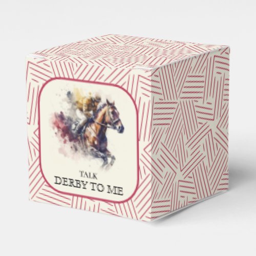 Watercolor Race Horse Derby Favor Boxes