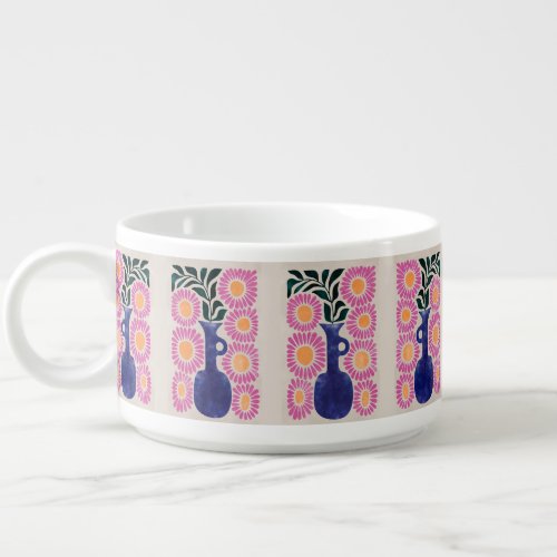 Watercolor Radiance Colorful Hand_Drawn Floral Bowl