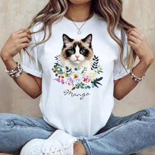 Watercolor Ragdoll Cat T-Shirt