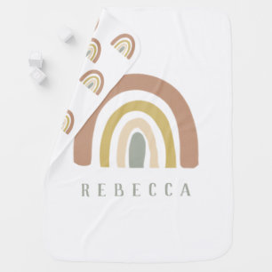 Watercolor rainbow baby blanket