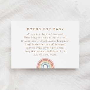 Watercolor Rainbow Baby Book Request Enclosure Card