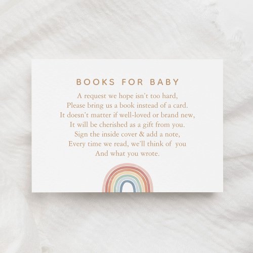Watercolor Rainbow Baby Book Request Enclosure Card