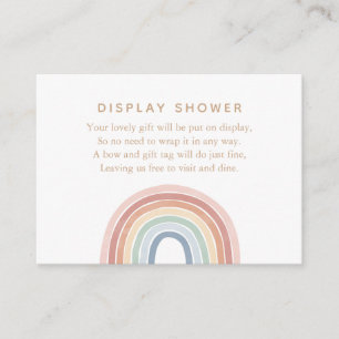 Watercolor Rainbow Baby Display Shower Enclosure C Card