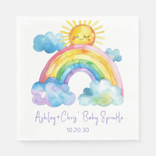 Watercolor Rainbow Baby Sprinkle Napkins