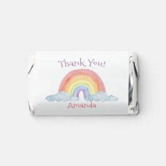 Watercolor Rainbow Birthday Party  Hershey's Miniatures