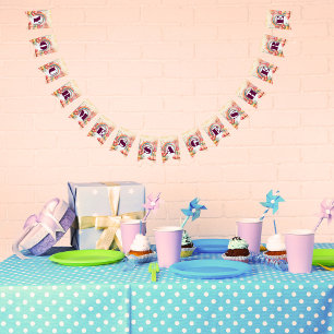 Watercolor Rainbow Bliss Party  Bunting Flags